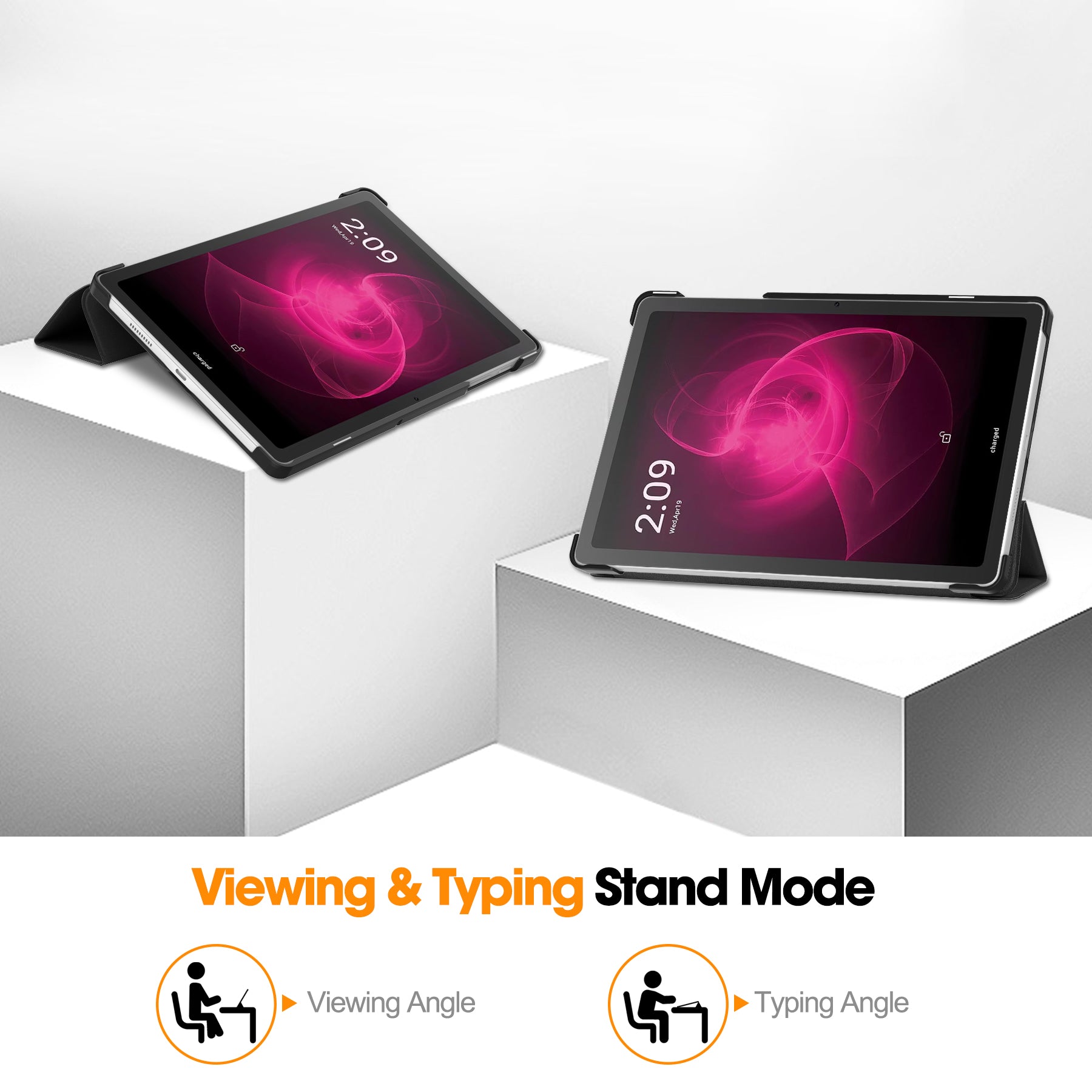 For T-Mobile REVVL Tab Tri-fold Stand Smart Case PU Leather Tablet Cover For T-Mobile REVVL Tab Tri-fold Stand Smart Case PU Leather Tablet Cover